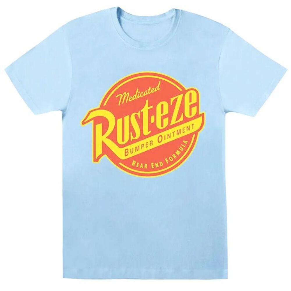 Cars Womens/Ladies Rust-Eze Logo Cotton T-Shirt / Baby Blue